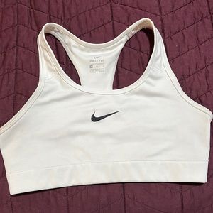 Nike Dri-FIT Swoosh sports bra white medium